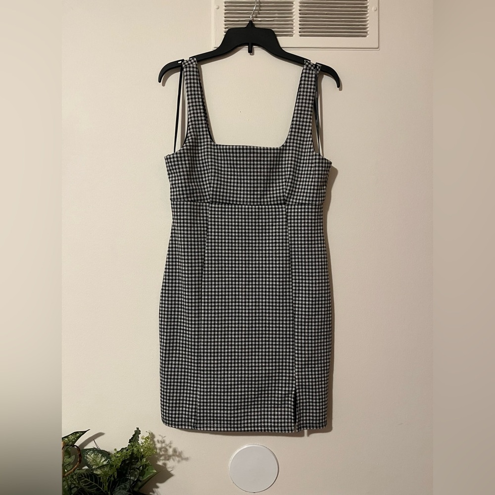 Forever 21 black gingham mini dress